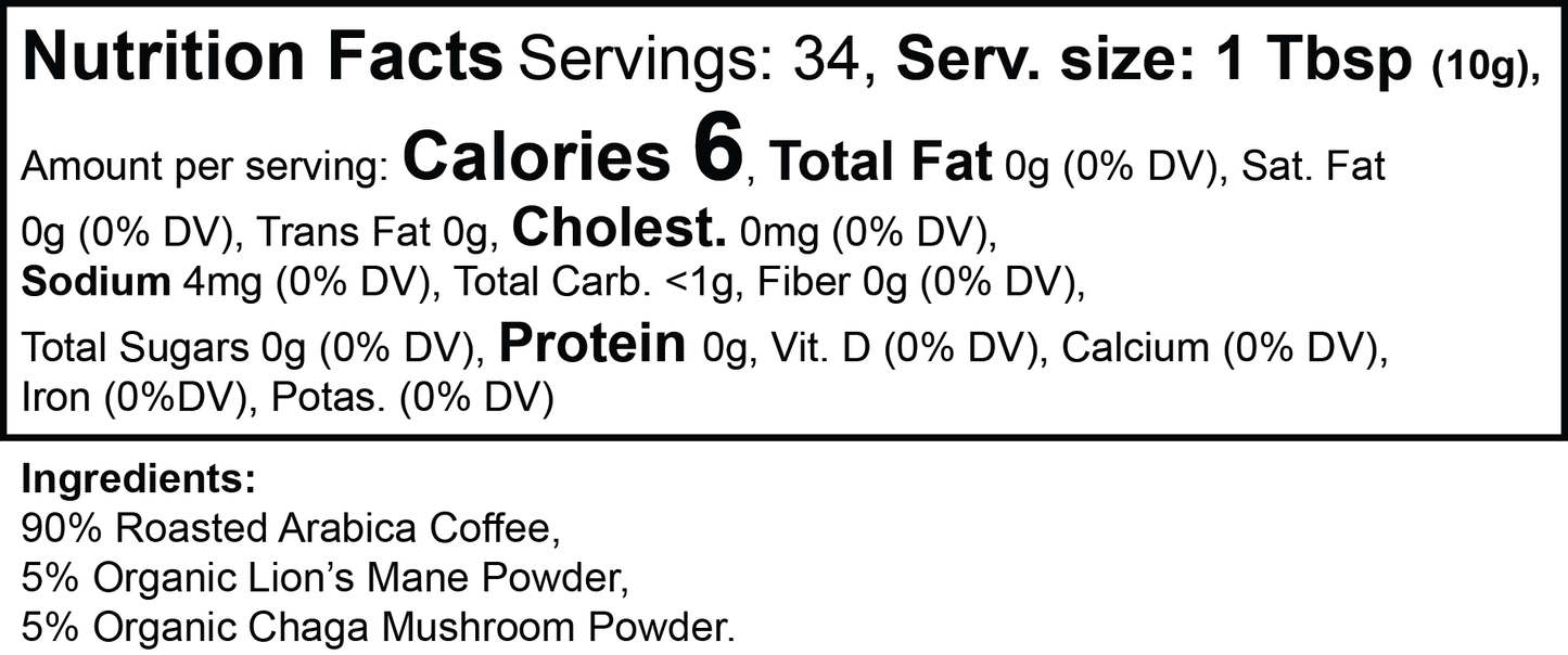 NueroFuel Mushroom Coffee (Medium Roast)